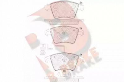 R BRAKE rb1779 -  Комплект тормозных колодок, дисковый тормоз